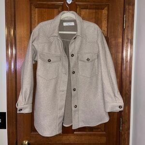 Beige shacket